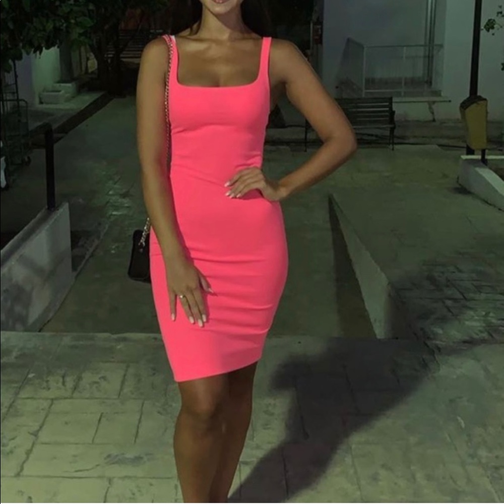 Zara Pink Bodycon Dress - Gem